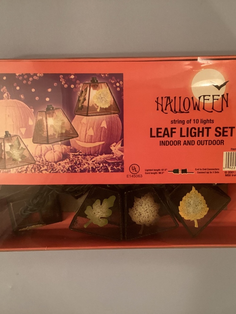 Vintage set of 10 leaf light set